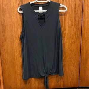 Time and Tru Dark Gray Sleeveless Tank Top